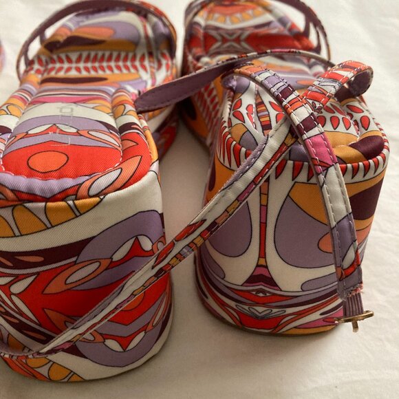 Funky retro wedge shoes - size 7 NWOT - Picture 5 of 5